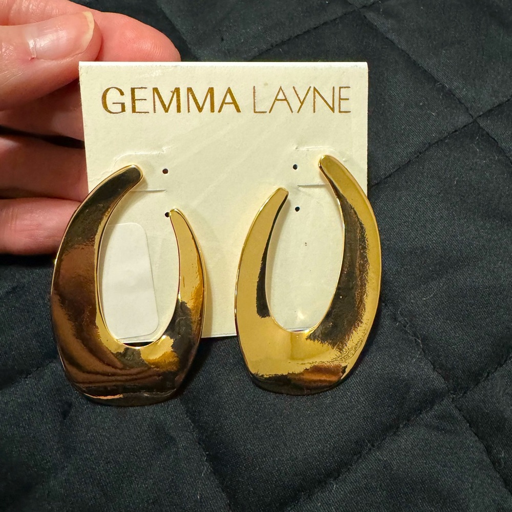 Gemma Layne Gold Polished Earringsngs